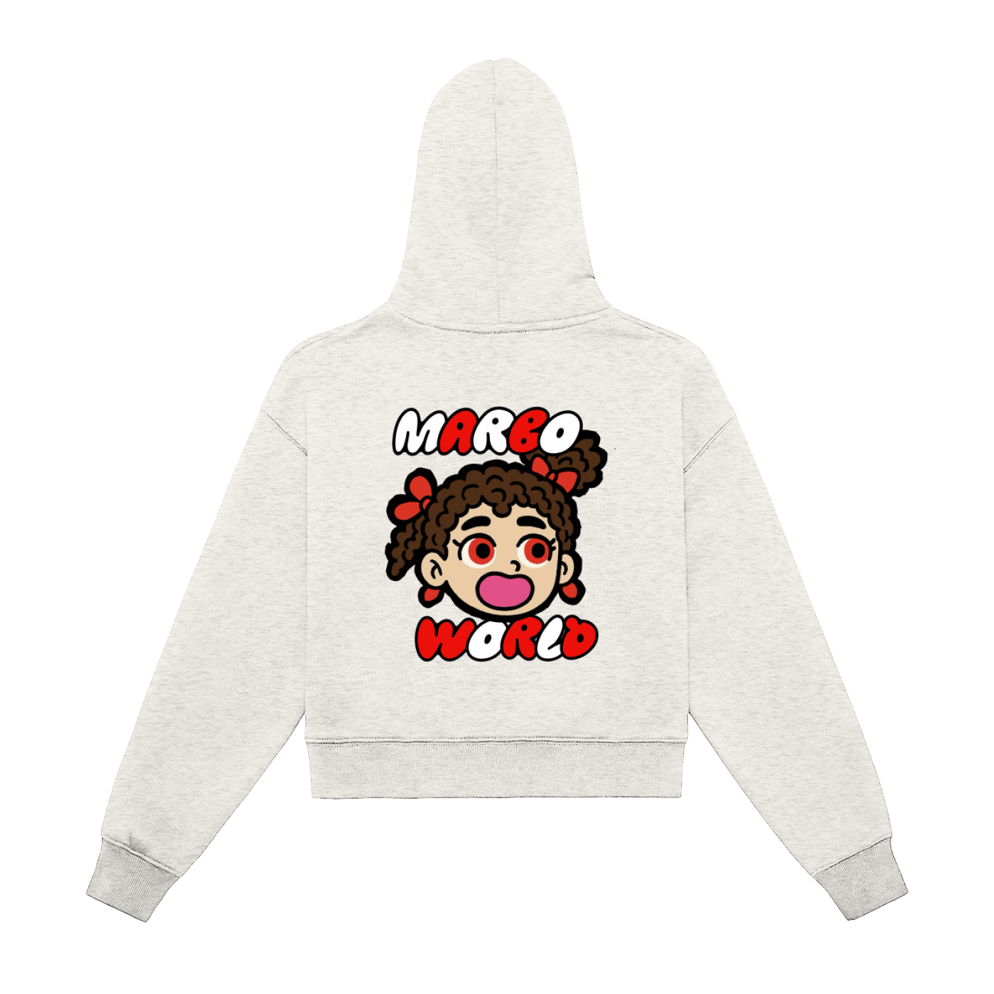 Fleeced Zip-Up Cropped Hoodie