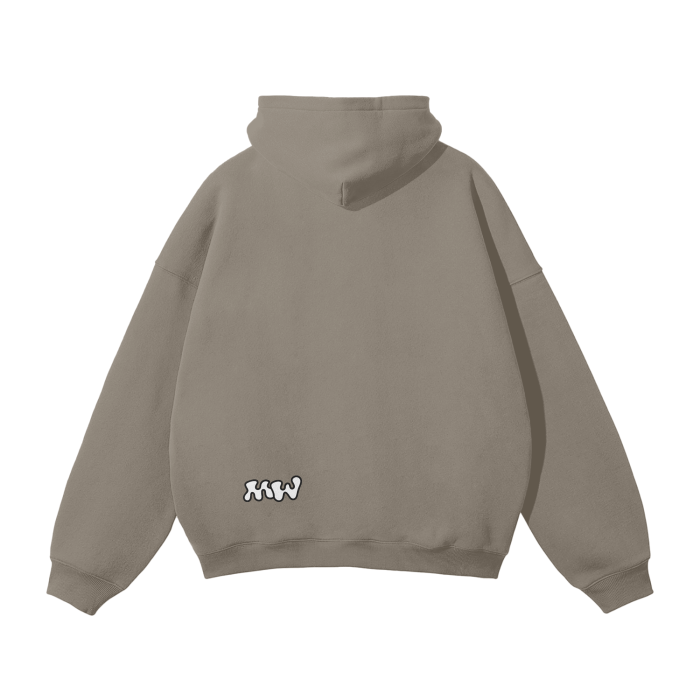 Streetwear Unisex Oversized Solid Color Fleece Hoodie