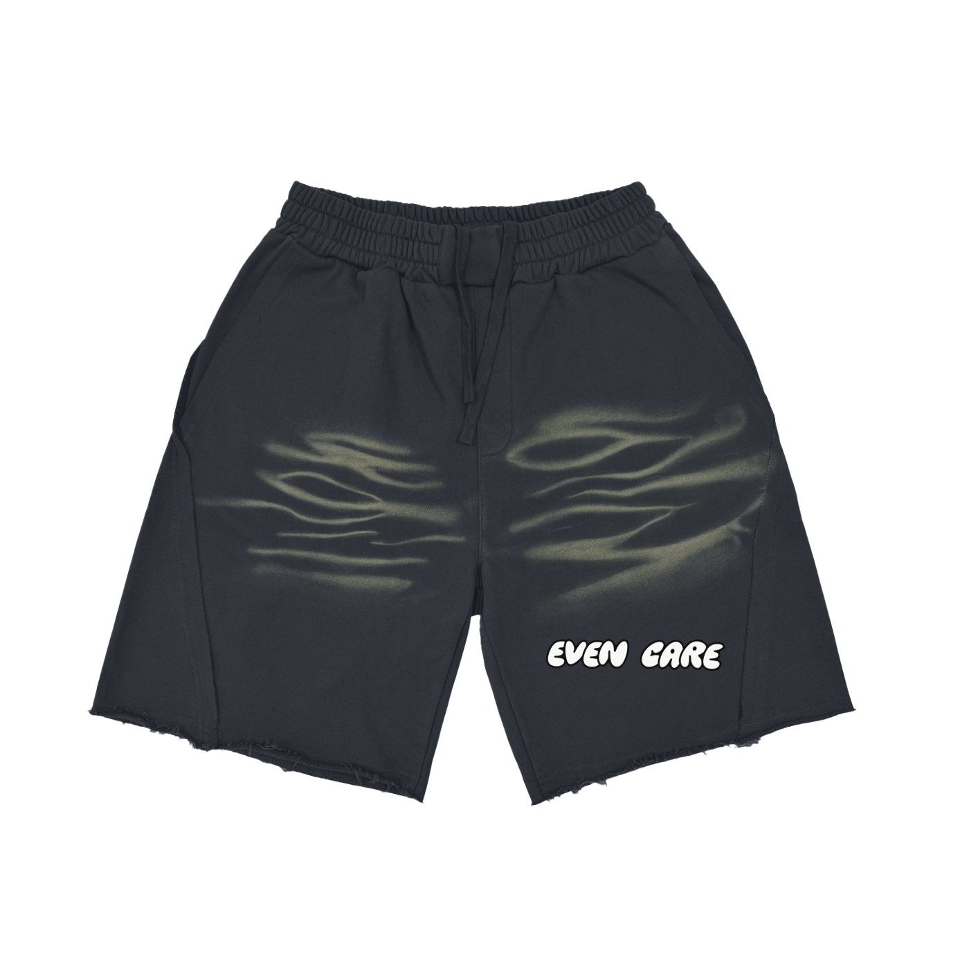 EVEN CARE Heavyweight  Vintage Washed  Tiger Stripes Short Pants - 360 GSM
