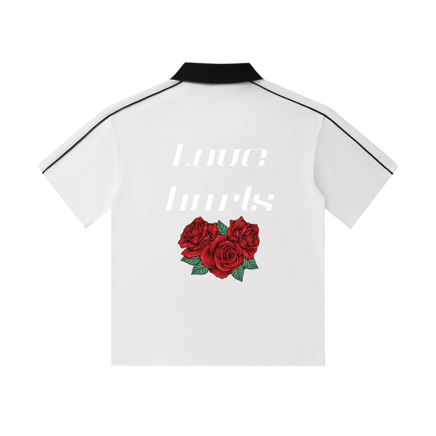 Contrast Collar Short-Sleeve Polo Shirt