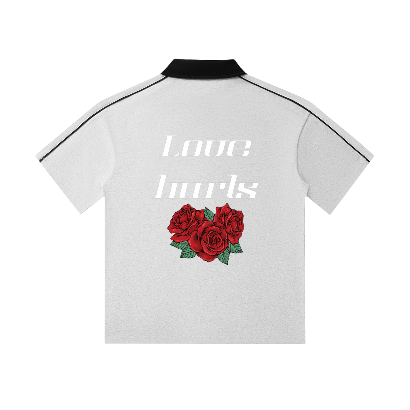 Contrast Collar Short-Sleeve Polo Shirt