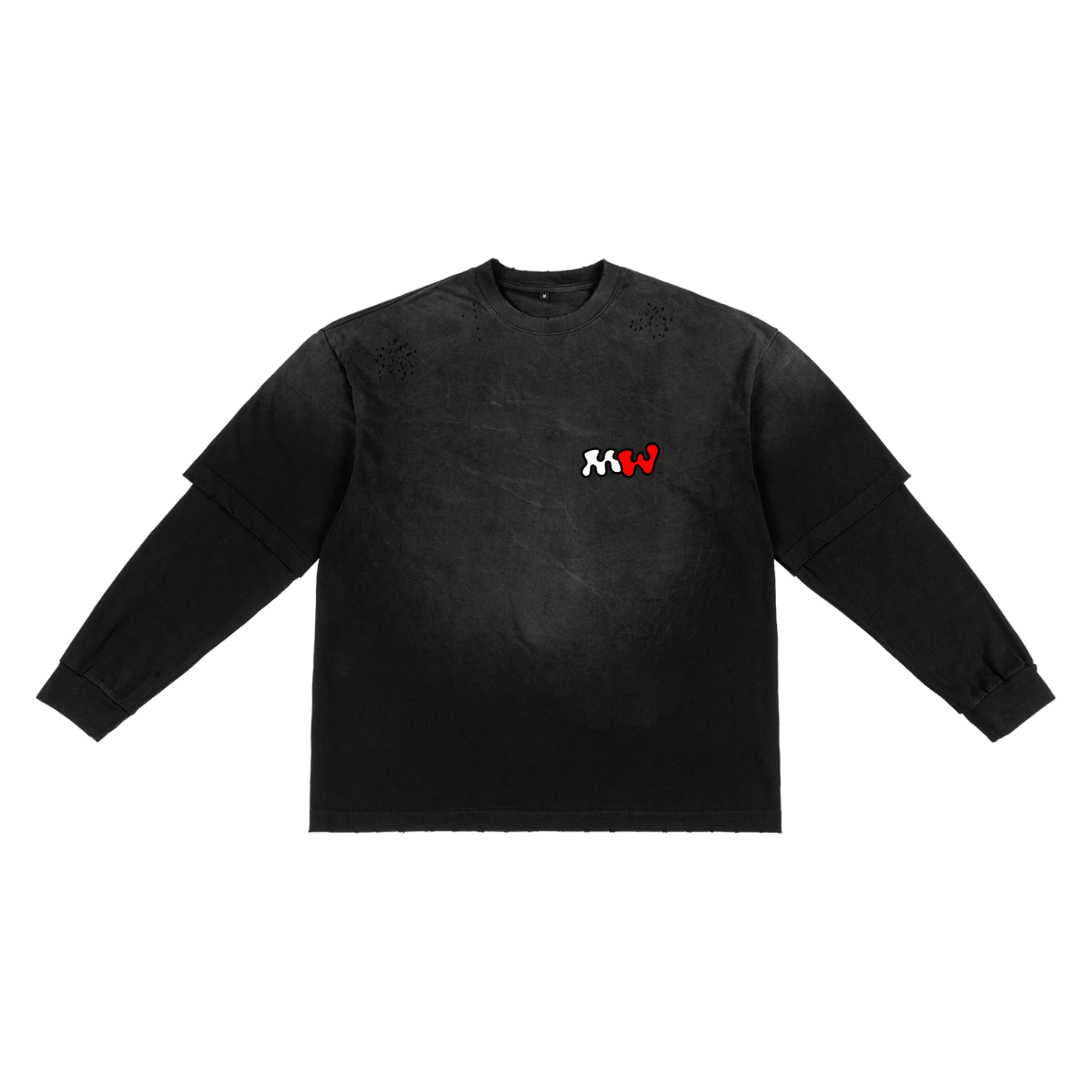 kids dream too marble world, exclusive Sunfade Hand-Frayed Faux Two-Piece T-Shirt