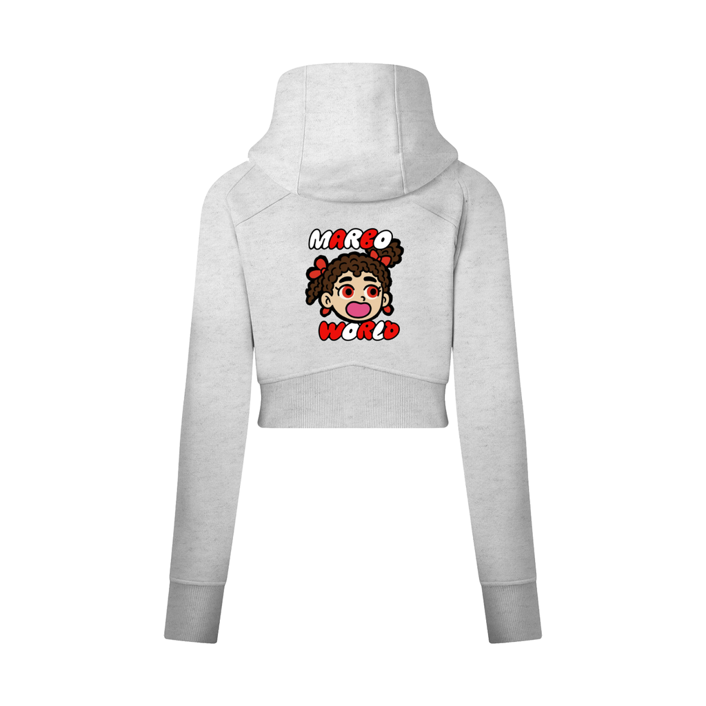 Cropped Zip-Through Hoodie