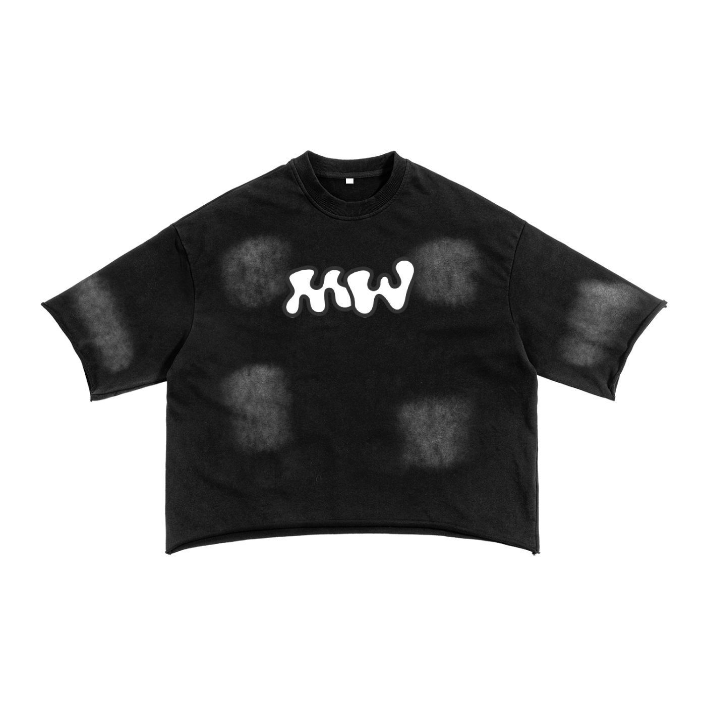 Spring drop Mw Music tee Sunfade French Terry Raw Edge T-shirt