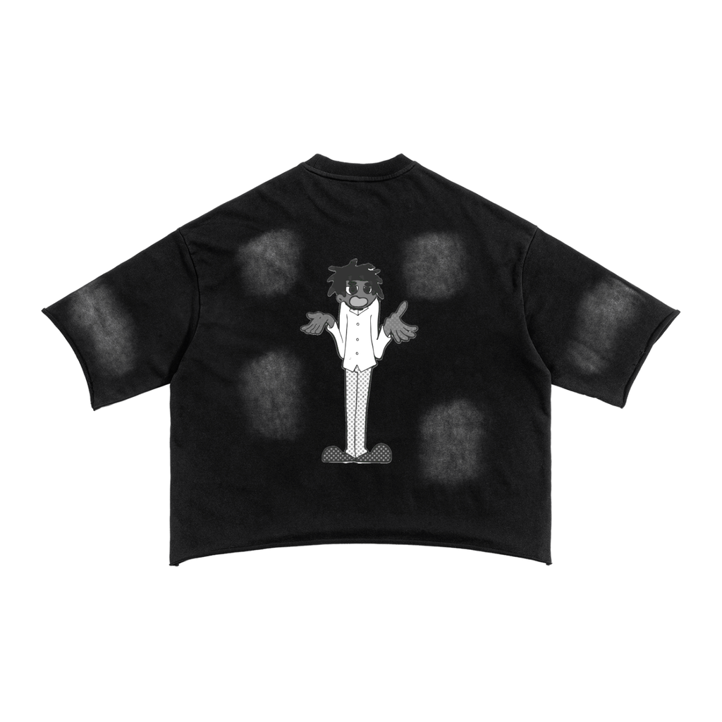 Spring drop Mw Music tee Sunfade French Terry Raw Edge T-shirt