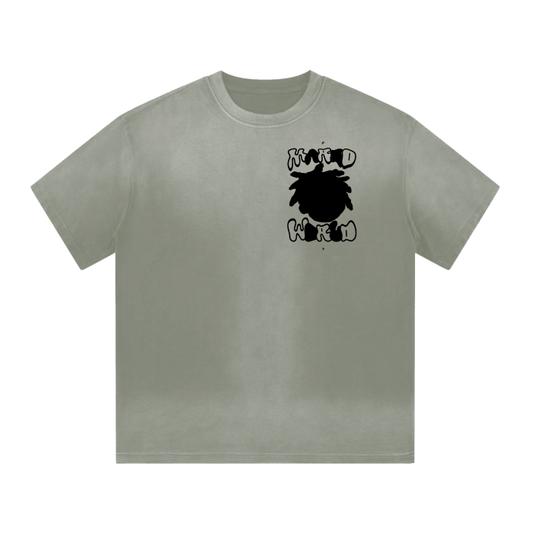 “I” Shaped Monkey Washed Drop Shoulder T-Shirt - 300 GSM