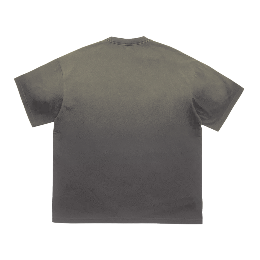 EVEN CARE Vintage Washed Tiger Stripes Dyed Gradient T-Shirt - 250 GSM