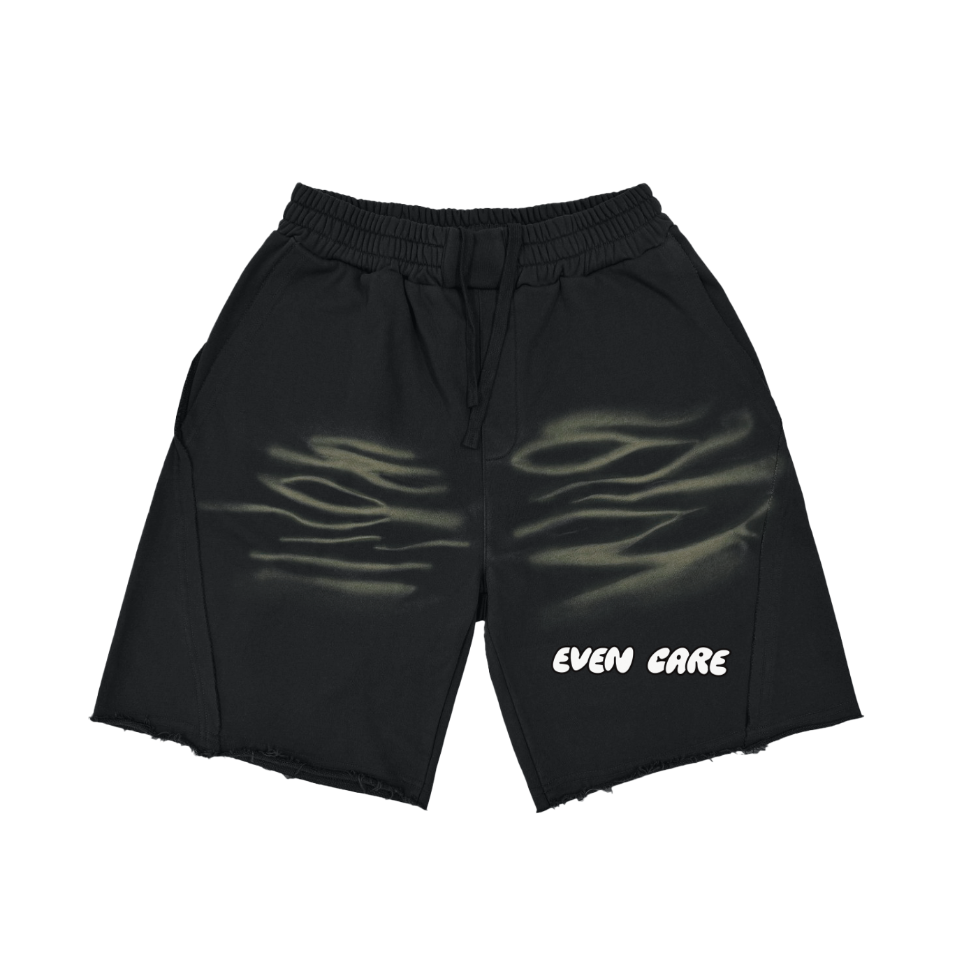 EVEN CARE Heavyweight  Vintage Washed  Tiger Stripes Short Pants - 360 GSM