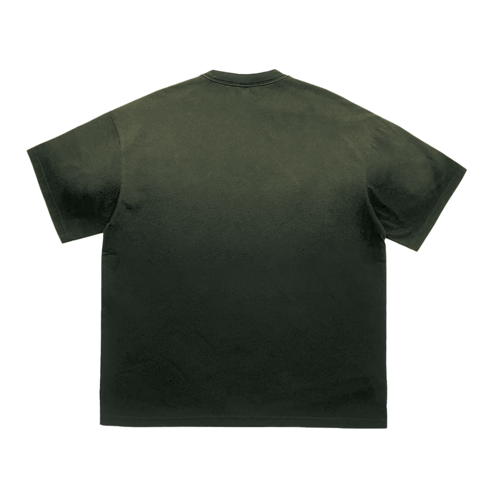 EVEN CARE Vintage Washed Tiger Stripes Dyed Gradient T-Shirt - 250 GSM